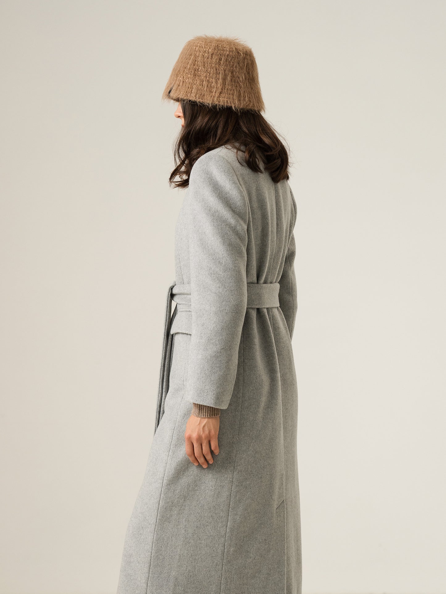 Merino Wool Bucket Hat, Beige