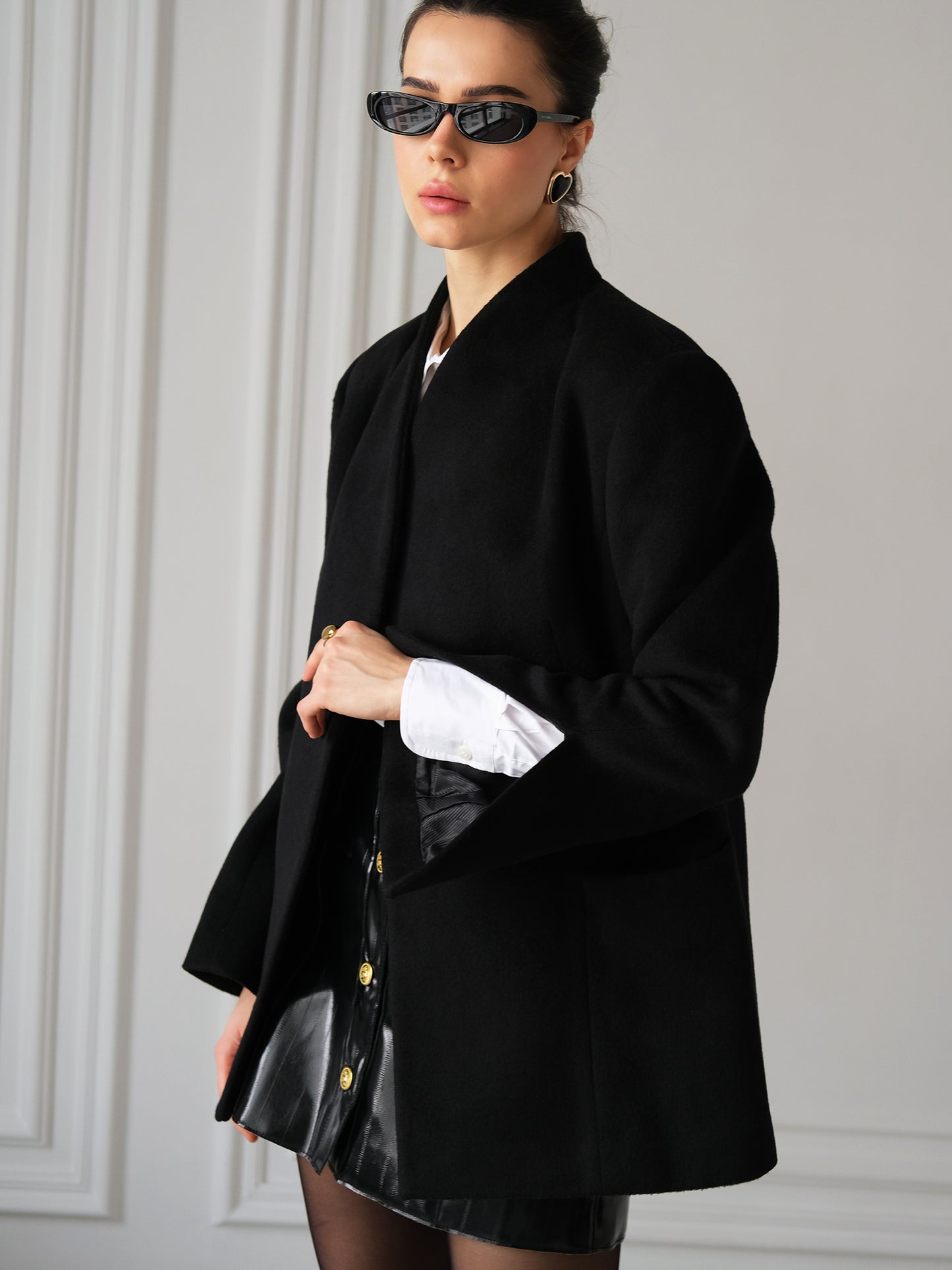 Fitted Black Wool Jacket