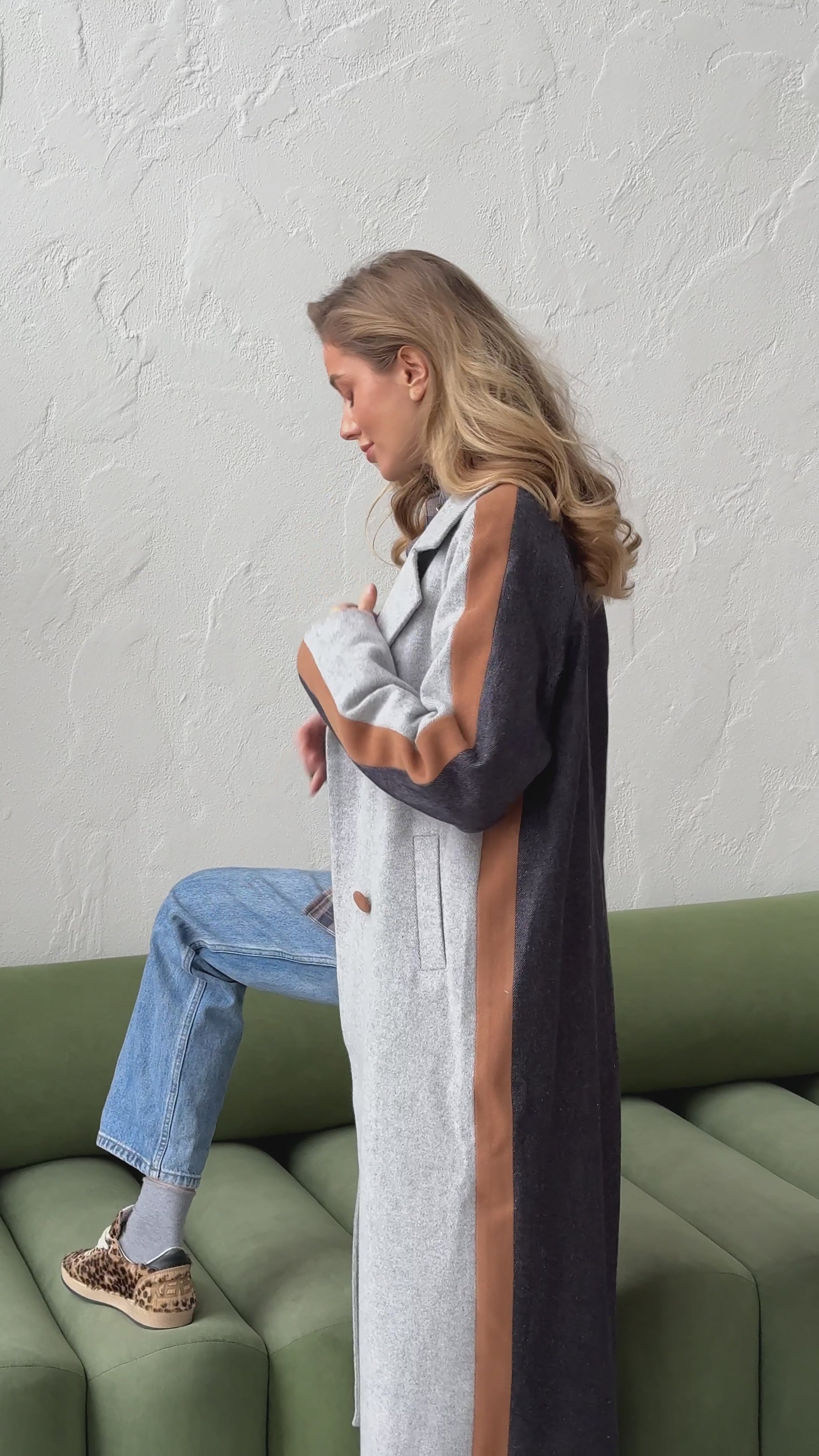 Grey Wool Maxi Coat 2